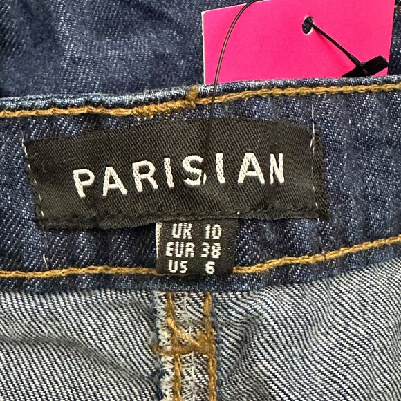 NWT Parisian ASOS Boyfriend Jeans Womens 6 Dark Wash Distressed Slouchy Tomboy - Picture 8 of 8